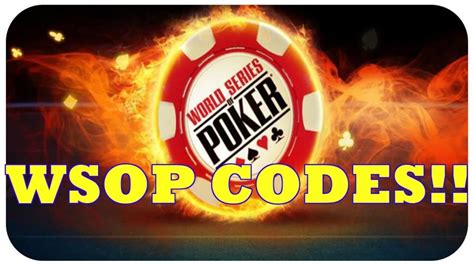 wsop poker redeem codes